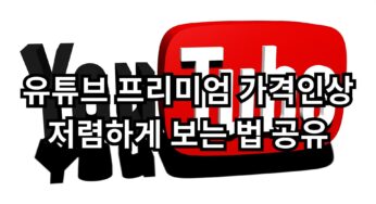 유튜브 프리미엄 가격인상 정리 및 저렴하게 이용하는 법 공유!